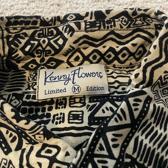 Kenny Flowers Gold Short Sleeve Button Down Medium - Picture 2 of 3